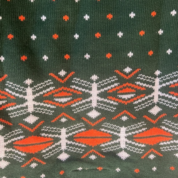 The U Miami ugly sweater , green/ orange , size XL - Picture 6 of 6